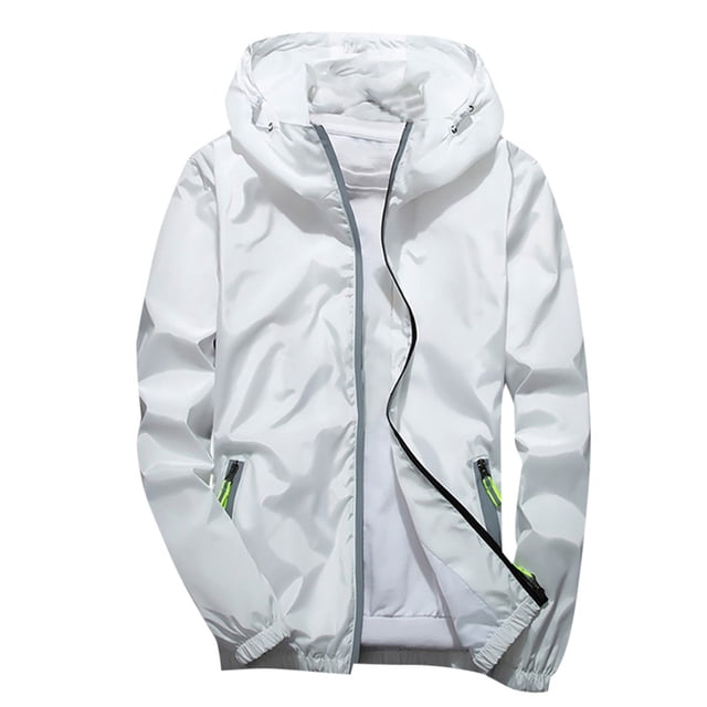 2025 Men's Casual Pure Color Women Denim Dresses Summer Plus Size Hoodie Reflective Dress Jacket Zipper Outdoor Sport