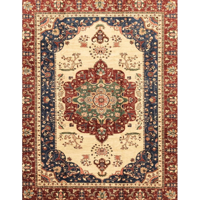Ahgly Company Tapis Rectangulaire Abstrait Marron Rouge pour Intérieur, 5 Pieds x 7 Pieds