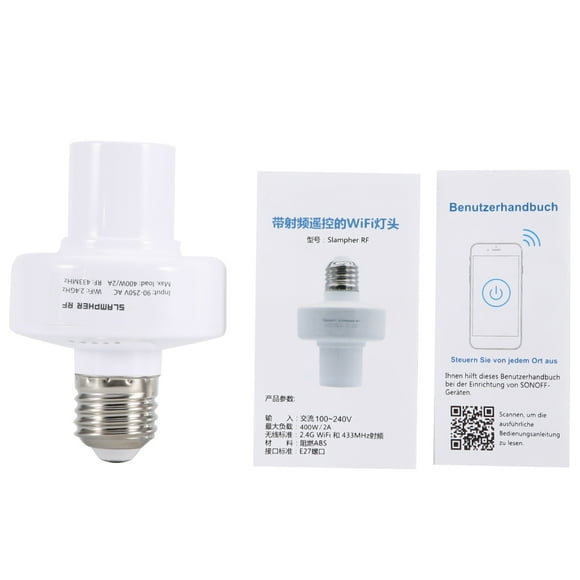 E27 Wifi Smart Light Lamp Socket Bulb Holder Fixture Support for Android \ios RF 433MHZ