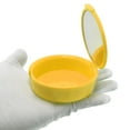 thumbnail image 3 of Unique Bargains 1 Pce Boîte de Rangement pour Appareils Dentaires avec Miroir Rond Jaune, 3 of 5