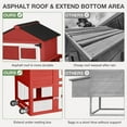 thumbnail image 4 of MEDEHOO Chicken Coop Mobile Chicken House Outdoor, Expandable Hen House with Wheels, Nesting Box, Leakproof Pull-on Tray and UV-Resistant Roof Panel (Red), 4 of 7