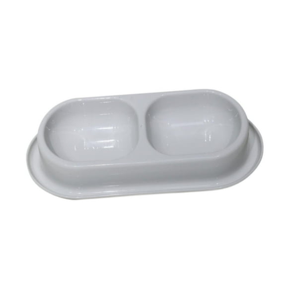 Agua de gato y alimento alimentador de alimentos alimentando plato de alimentación de mascotas de interior tazón no skid para Gris claro