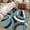 Turquoise, variant on Grey Geometric Round Area Rug 4 FT, Non Slip Indoor Outdoor Rug, Modern Abstract Black White Red Striped Washable Soft Circular Carpet Non-Shedding Floor Mat for Coffee Table Nursery Foyer Balcony