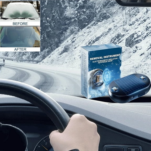 Electromagnetic Wave Anti Freezing and Snow Removal Device, Anti-Freeze Electromagnetic Car Snow Removal Device, Cordless Defroster for Car Windshield
