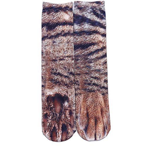 Engmoo Cat Paw Socks Animal 3D Socks Novelty Paw Cat Tiger Paws Socks for Women Kids