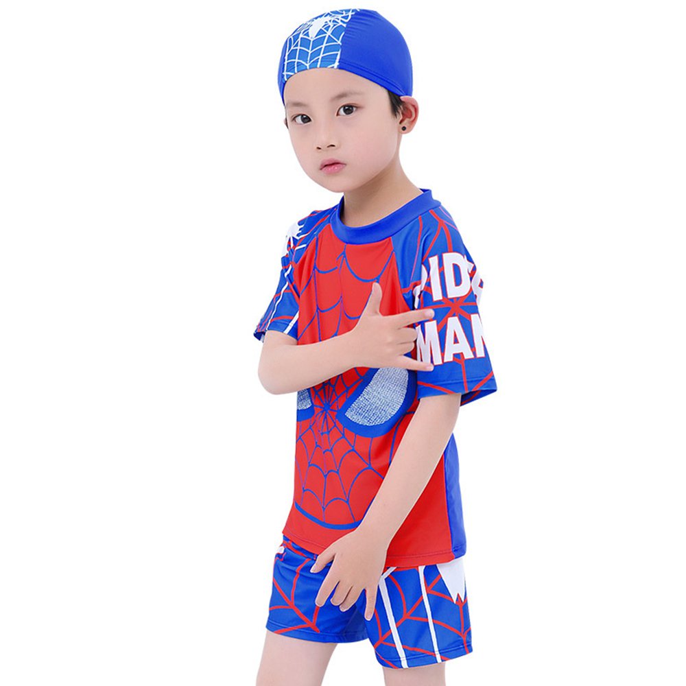 AIDM Children'S Swimwear Boys Swimwear Set Boys Split Swimsuit Baby Hat