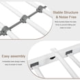 thumbnail image 2 of Honfach Metal Bunk Bed Twin Over Twin, Heavy Duty Metal Bed with Ladder and High Guardrail, Under-Bed Storage Space, No Box Spring Needed, Noise Free,White, 2 of 7