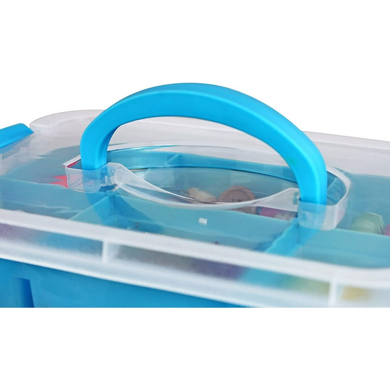 Stackable Plastic Craft Box Organizer Storage Container with 2 Tray and  Labels, PACK - Fred Meyer
