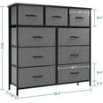 thumbnail image 2 of ACCVER 9-Drawer Fabric Dresser with Wood Top & Metal Frame, Closet and Chest for Bedroom, Clothes Storage Organizer, for Living Room, Apartment,Grey, 2 of 6
