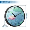 thumbnail image 3 of Voice Activated Clock with Glow Light 12 Inch Large Silent Wall Clock Battery Operated for Home Decor Lotus Flower and Leaves, 3 of 8