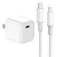 thumbnail image 3 of Cargador de pared + cable iBox lightning a tipo-C 20W, MFI, TPE, 1m, blanco, 3 of 3