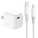 thumbnail image 3 of Cargador de pared + cable iBox lightning a tipo-C 20W, MFI, TPE, 1m, blanco, 3 of 3