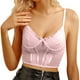 thumbnail image 1 of Playeras,Blusas y Tops,Ropa para Mujer Lindo camisetas sin mangas para las mujeres Moda para mujer Sexy Cuello redondo Envuelto Pecho Color sólido Chaleco Camisa Blusa (Pink, L), 1 of 4