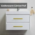 thumbnail image 5 of Goldenwarm 25 Pack Brushed Brass Gold Cabinet Pulls Cupboard Handles Dresser Drawer Handles Kitchen Cabinet Hardware 3 inch Hole Centers, 5 of 6