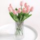 thumbnail image 3 of 5/10 piezas de flores artificiales, ramo de tulipanes, flores falsas de PE, decoración de boda, jardín, hogar, jardín, ramo, jarrón, decoración, plantas, 3 of 5