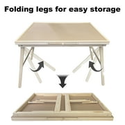 27 Inch High Tall 1500 Piece Puzzle Table with Legs, Large Wood Folding Jigsaw Puzzle Board with 5 Drawers for Adults, Game Table for Hobby Room Home Office, Natural