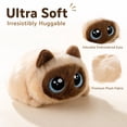 thumbnail image 2 of Siamese Cat Stuffed Animal with Super Soft Down Cotton and Round Eyes, Small Cream and Brown Plush Toy for Relaxation, 2 of 4