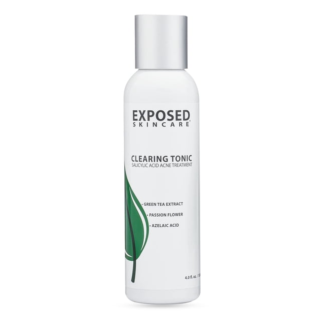 Tónico facial tónico limpiador para el cuidado de la piel expuesto con 1% de ácido salicílico y hamamelis para el tratamiento del acné - Tónico minimizador de poros para prevenir brotes, reducir el en