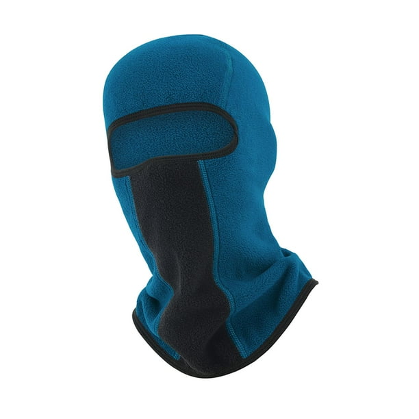 Pasamontañas con Capucha DYNWAVEMX Máscara Facial Calentador de Cuello Gorro de Invierno Ligero Azul