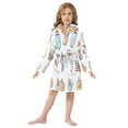 thumbnail image 6 of FORMRS Niños Bathrobe Unisex Hooded Robe Soft Plush Pajamas Sleepwear, Size 10-12T, White Halloween Ghost, 6 of 7