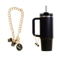 thumbnail image 3 of Unique Bargains 1 Pc Round Bow Letter V Water Cup Pendant for Travelling Black Alloy, 3 of 5