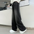 thumbnail image 4 of Ruyang Boys Girls Star Ripped Flare Denim Pants Baggy Elastic High Waist Distressed Applique 𝐘2K Hip Hop Fashion Jeans, 4 of 7