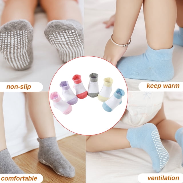 6 Pcs Bas pour Enfants avec Bonne Élasticité Confortables à Porter Style Simple Bonne Fabrication Chaussettes Assorties Fille 10-12