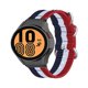 thumbnail image 5 of Correa de repuesto para reloj inteligente de lona para reloj inteligente Watch 4 de 40 mm y 44 mm para Watch 4 Classic de 46 mm y 42 mm con 3 rayas azules, blancas y rojas, 5 of 5