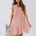 thumbnail image 2 of Babysbule Dresses for Women Fashion Women's Summer Casual V-Neck High Waist Sleeveless Short Dresses, 2 of 9