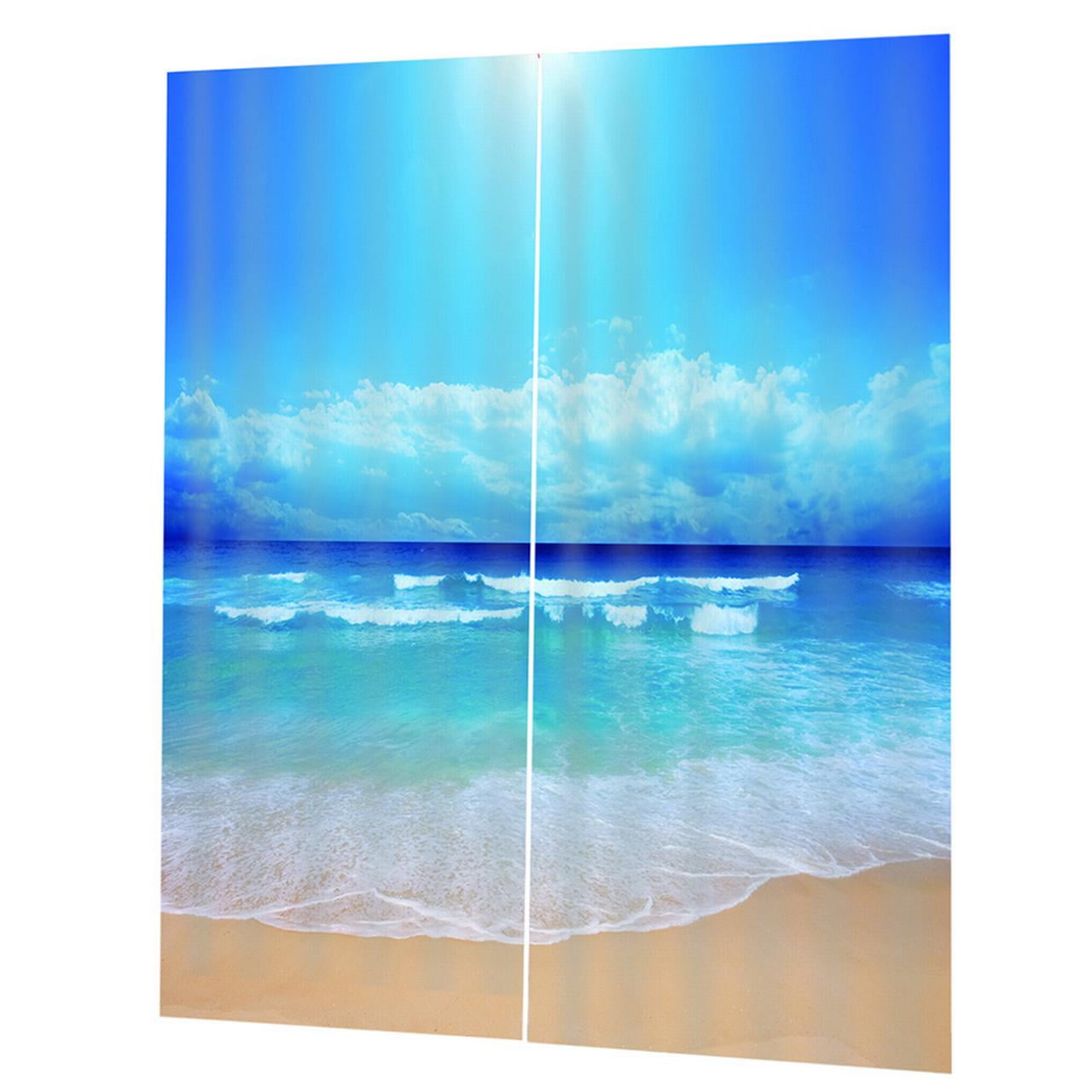 Impassive Sea 01 Water 3D Curtain Blockout Photo Print Curtains Fabric Window 