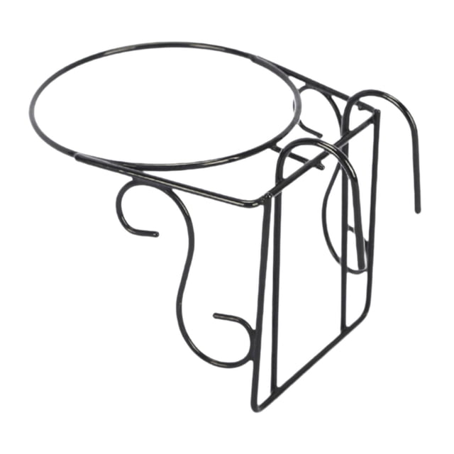 jinwen Railing Flower Pot Hanging Basket Iron Art Potted Display Rack for Deck Home A