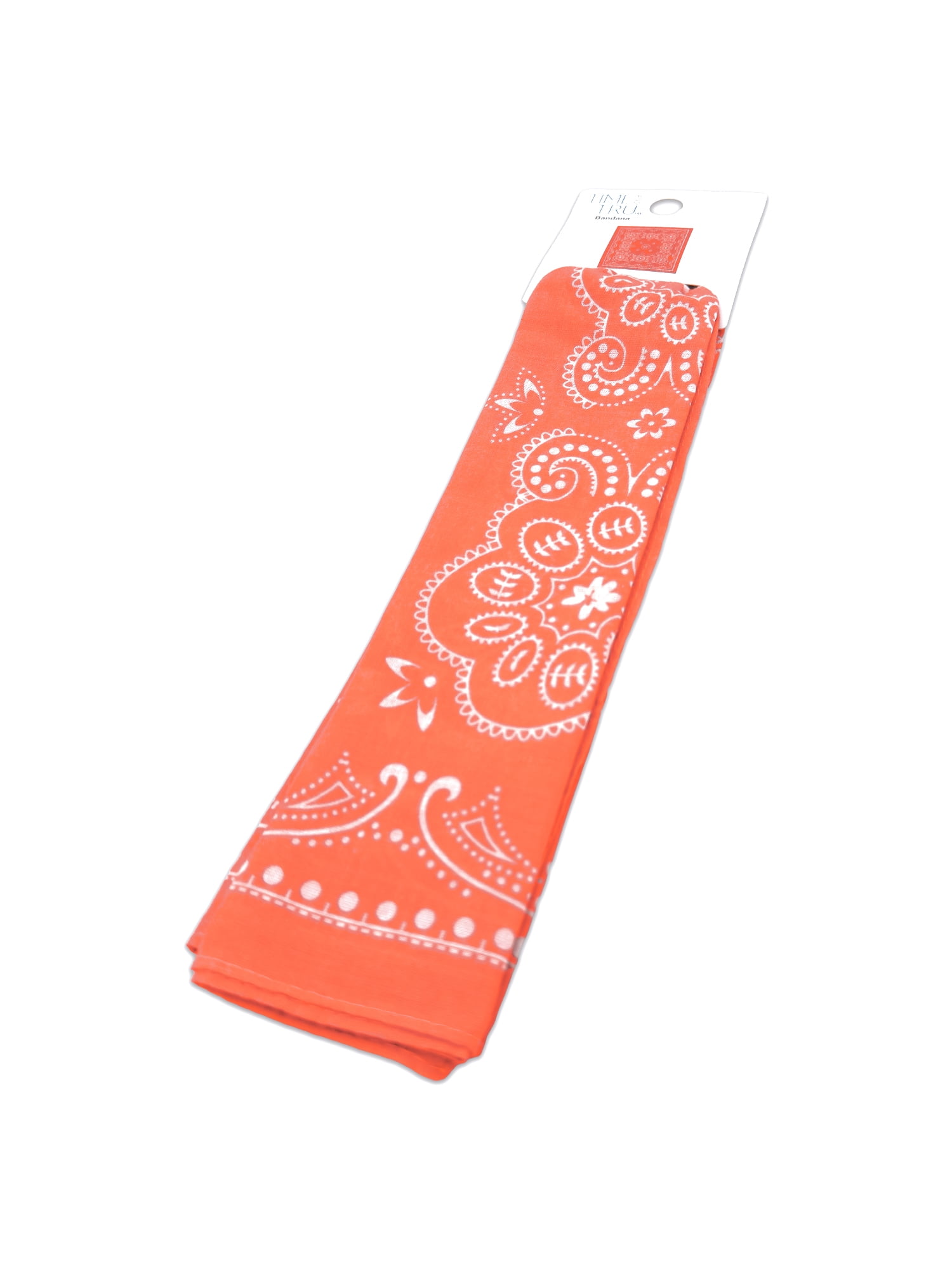 Time and Tru Women's Western Star Bandana, Orange Mango, One Size Fits Most