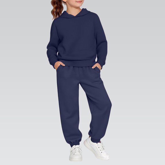 UACY Girls Boys Sweatsuit Tracksuit Toddler Kids 2 Piece Outfits Crewneck Pullover Sweatshirts Jogger Sweatpants Sweat Set
