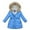 Dark Blue, variant on XBASW Kids Toddler Girls Fleece Coats Winter Hooded Jacket Bright-Faced Warm Snowsuit Medium-Length Outerwear Jacket for 4-10 Years