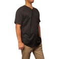 thumbnail image 2 of Lappel Men's Pinstripe Baseball Button Down Jersey College Sports Team Uniforms Size up to 3XL Short Sleeve Athletic Sports Tee Shirts Made in USA, 2 of 4