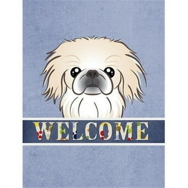 Carolines Treasures BB1407CHF Pekingese Welcome Flag Canvas House Size