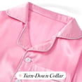 thumbnail image 4 of Usaibhir Girls Pajamas Satin Long Sleeve Sleepwear Set Silky Feel Pjs for Kids Ages 4 to 14, 4 of 8