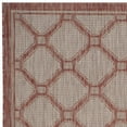 thumbnail image 4 of SAFAVIEH Courtyard Maksim Oriental Indoor/Outdoor Area Rug, Red/Beige, 4' x 5'7", 4 of 6