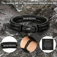 thumbnail image 3 of Gifts for Men Leather Bracelet Brown Braided Forever I Love You Gifts for Him Infinity Cuff Bracelets Birthday Gifts for Boyfriend Son Grandson Husband Dad Mens Fathers Day Gift, 3 of 6