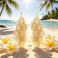 thumbnail image 2 of DESIGNICE Boho Gold Dangle Earrings for Women Trendy Long Drop Chandelier Bohemian Fligree Leaf Earrings Dangling Lightweight Hyopallergenic for Women, 2 of 14