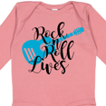 thumbnail image 4 of Inktastic Rock and Roll Lives with Blue Guitar Boys or Girls Long Sleeve Baby Bodysuit, 4 of 5