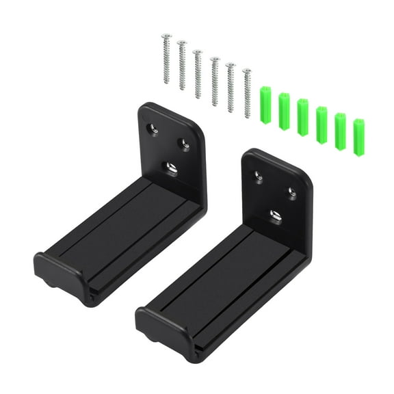 COOLHOOD 1 Set Soundbar Wall Mount Holder Rack Loudspeaker Bracket for Living Room Holds 44lbs Depth Adjustable