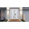 thumbnail image 3 of Front Exterior Prehung Metal-Plastic Door Frosted Glass / Manux 8102 White Silk / 2 Side Windows / Office Commercial and Residential Doors Entrance Patio Garage 58" x 80" Right-hand Inswing, 3 of 6