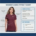 thumbnail image 4 of Gildan Women's Softstyle CVC T-Shirt Semi-fitted Crewneck Tee Shirt (Pitch Black, L), 4 of 7