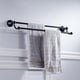 thumbnail image 2 of Soporte de barra de toal de doble barra Soporte de estante de cocina de baño montado en pared Almacenamiento Negro Sunnimix Toallero, 2 of 8