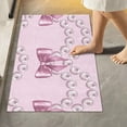 thumbnail image 7 of GZHJMY Pink Pearls Bow Rectangle Bath Mat, Non-Slip Quick Dry Shower Rug, Extra Soft Plush High Absorbent Toilet Carpet for Bathroom, Bathtub, Sink-16 x 24 in Carpet Runner, 7 of 7
