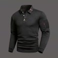 thumbnail image 1 of pstuiky Camisas de manga larga de invierno para hombre, Camiseta de manga larga con solapa y botones para hombre, color liso, con cuello cuadrado pequeño tops de invierno para hombre l, 1 of 7
