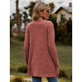 thumbnail image 2 of ORUYROP Cardigan Mode Automne 2023 pour Femmes Léger Ouvert devant Décontracté Long avec Poches, 2 of 7