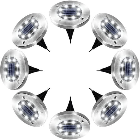 

New Year s Deals!Solar Ground Lights 8LED Solar Garden Lights Outdoor Waterproof Bright in-Ground Lights Solar Path