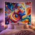 thumbnail image 2 of Moon Stars Digital with Painting Profile Woman'S Face, Mystical Fantasy for Space Lovers, Galaxy Room Decor, Graduation Gift, Tapestry Wall Hanging for Bedroom and Dorm, 2 of 7